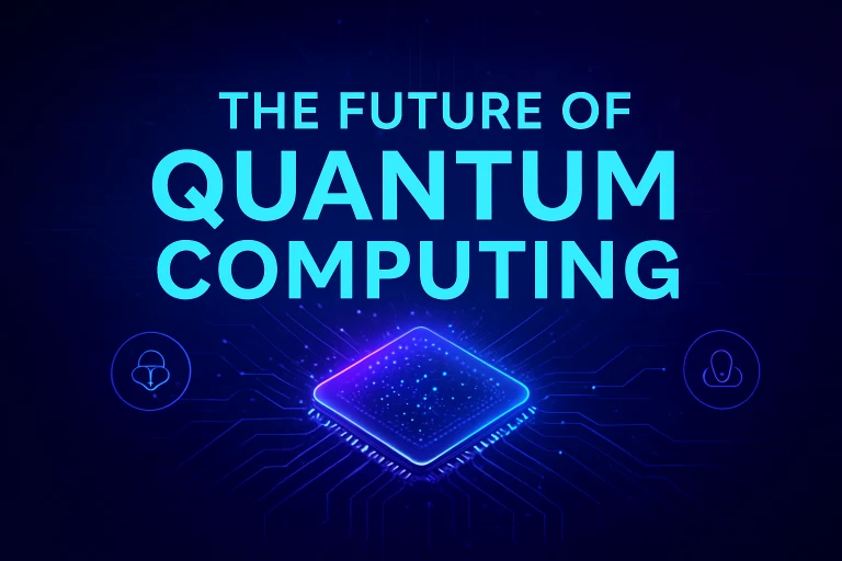 Quantum computing future technology concept